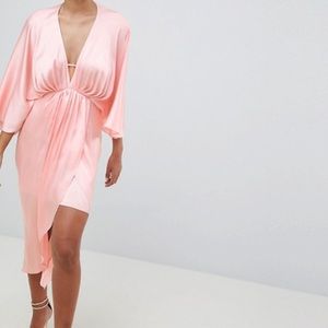 ASOS kimono pink dress, size 8